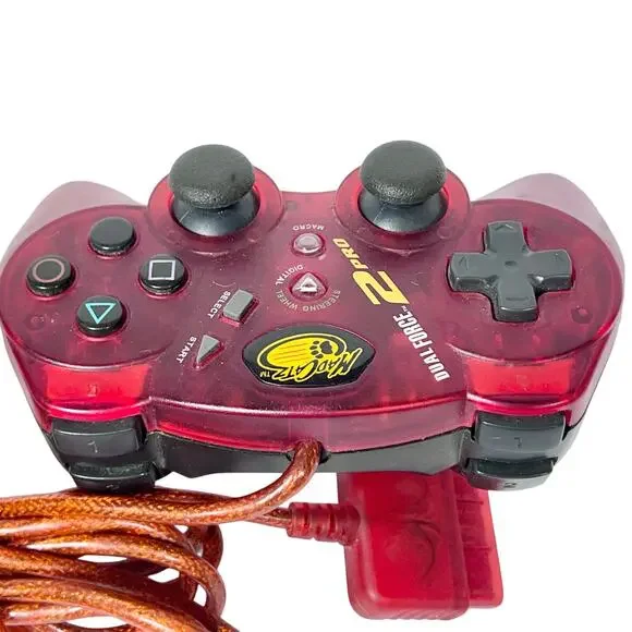 Mad Catz PS2 Dual Force 2 Pro Turbo Controller Red Playstation 2 Wired Working - Picture 3 of 11